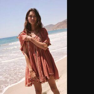 Elegant Coral Summer Dress